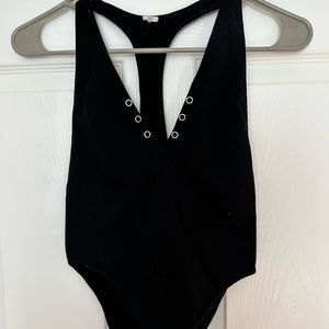 Deep b-neck bodysuit